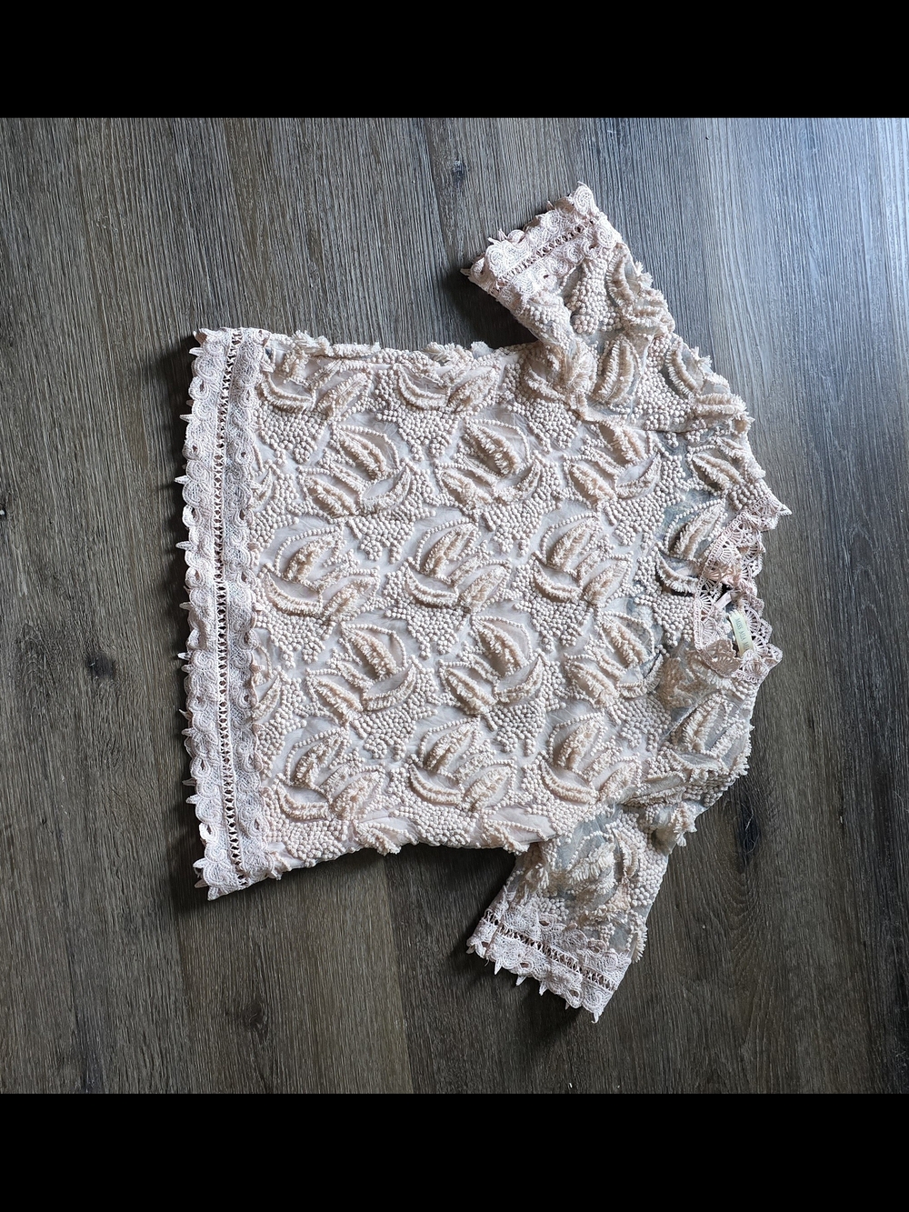 Delicate Blush Lace Top L